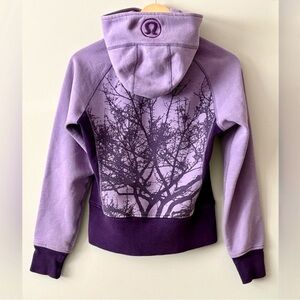 lululemon athletica Purple Hoodie with Rare Tree Design at the back